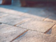 Flagstone flooring in the kitchen. Photo by Ben Stammers