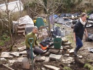 Garden renovation in progress, March 2009