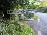 Looking uphill towards 2 Penrhiw